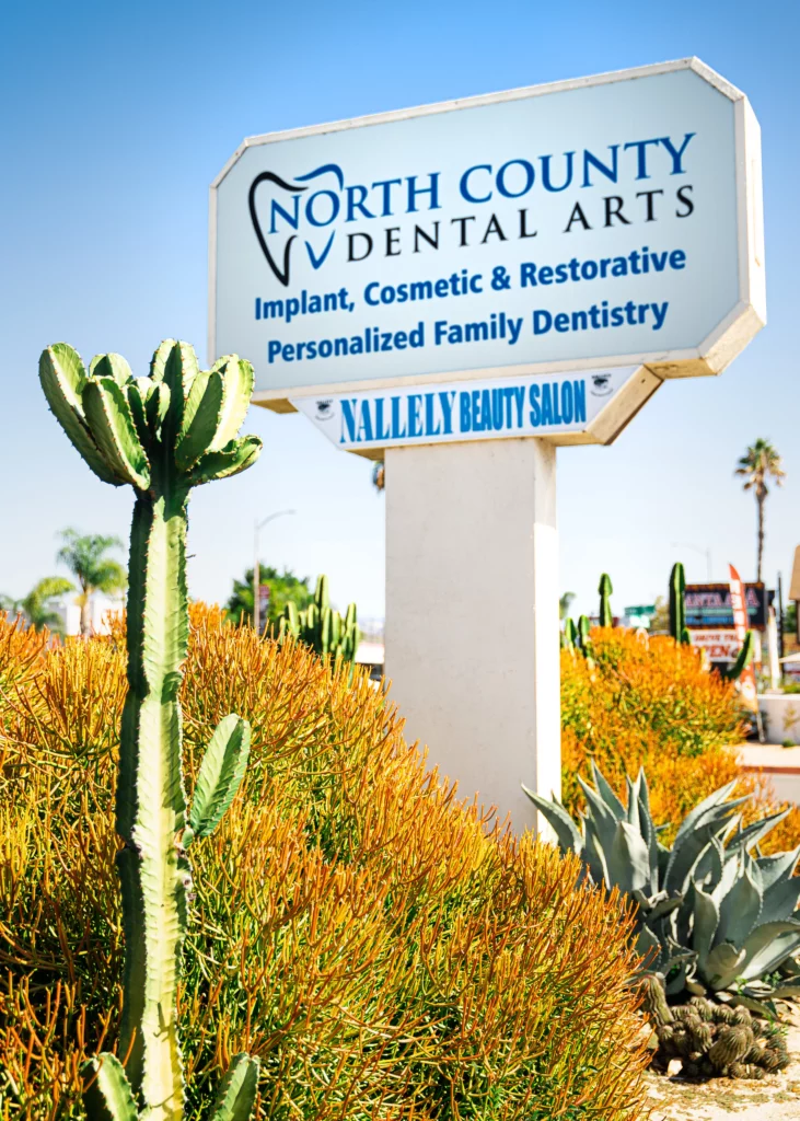 North County Dental Arts sign and exterior in Escondido, California